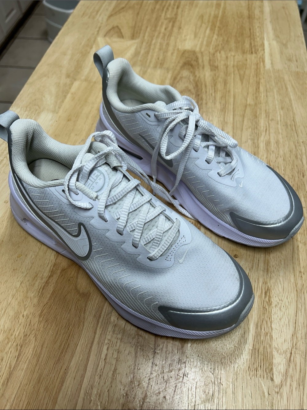 Nike Women’s White and Silver Training Sneakers